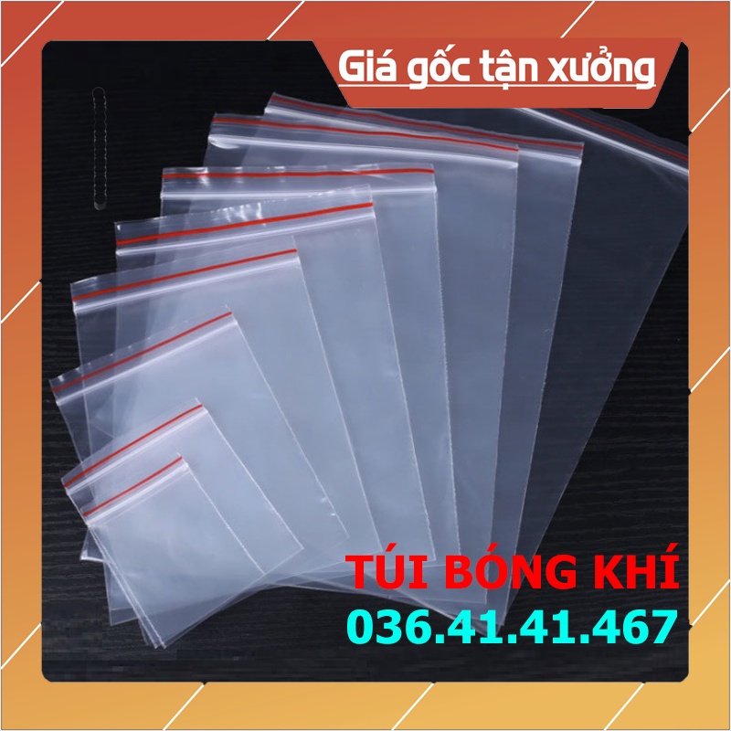 [Kho xưởng] 500 túi Zipper chỉ đỏ, Zipper Đựng Thực Phẩm, Chất Liệu PE An Toàn