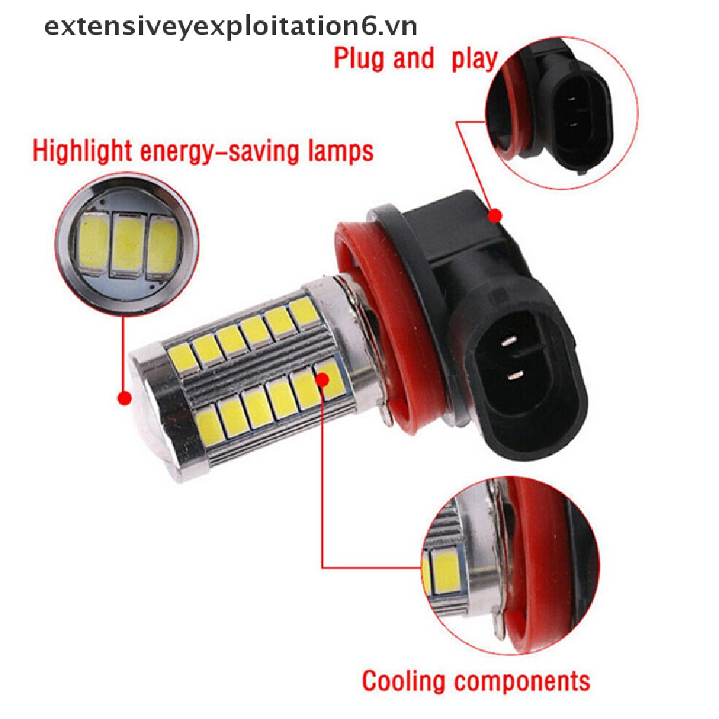1 Đèn Pha Chống Sương Mù H8 / H11 33-LED Siêu Sáng E6VN / E6VN Cho Xe Hơi