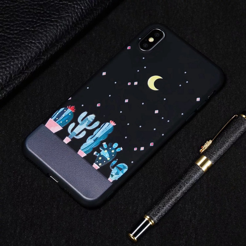 Samsung S22 S21 Plus A02 M02 A03 Note 8 9 10 20 Plus Note 10 Lite J7 J5 J2 Prime J2 J3 J5 J7 Pro J7 Plus C9 Pro J4 J6 J8 Plus 2018 Cactus Star Moon Creative Shockproof Phone Case