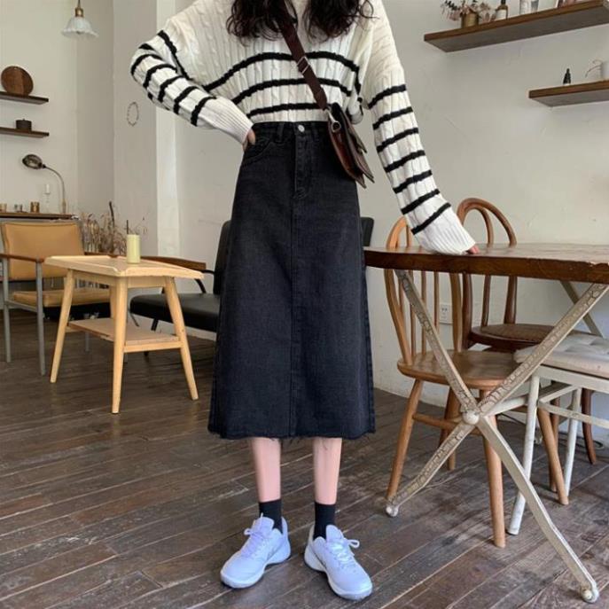 Chân Váy Denim Chữ A Yena Lưng Cao Thời Trang Cho Nữ | BigBuy360 - bigbuy360.vn