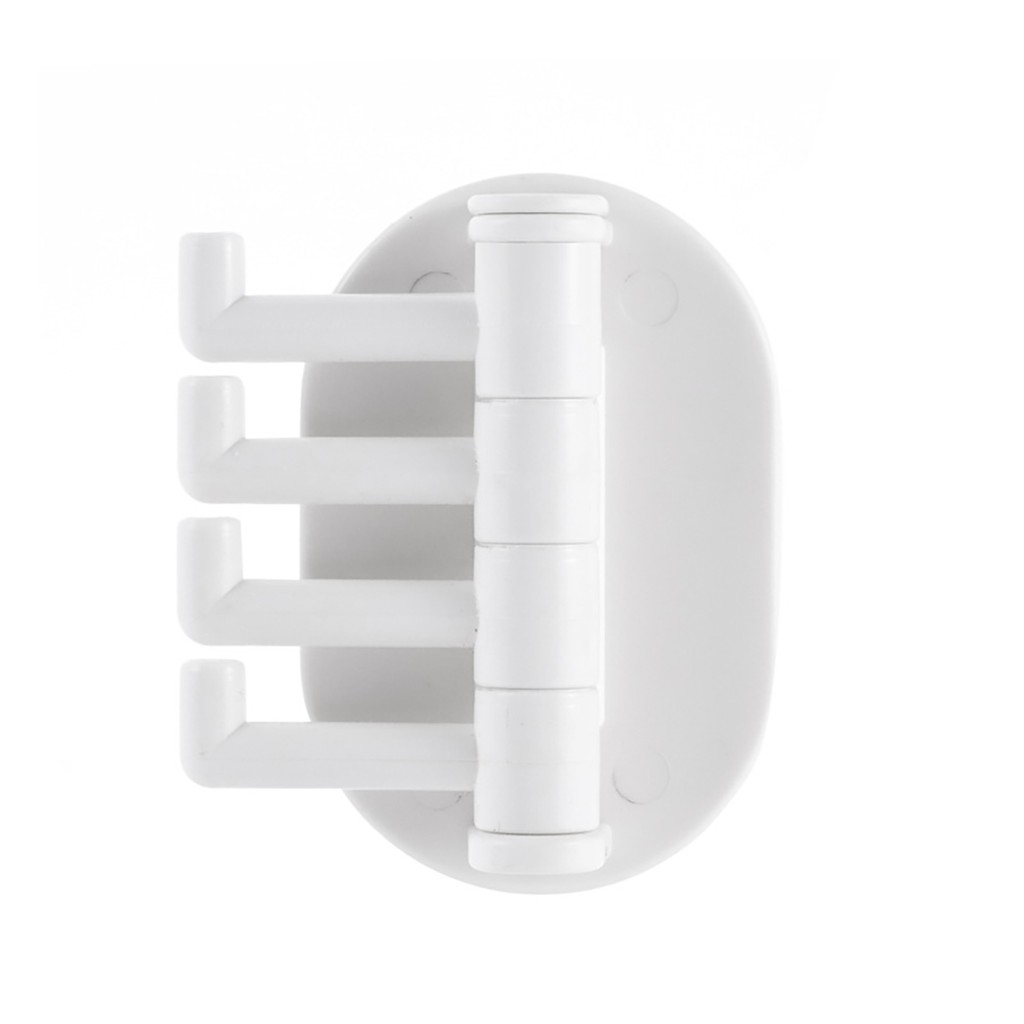 Móc dán tường 4 chấu xoay 180 độ móc treo đồ đa năng siêu dính chịu lực tốt treo móc đồ dùng tiện dụng