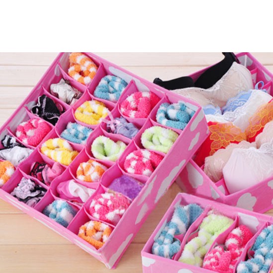 Combo 3 Hộp Đựng Đồ Lót Giúp Không Gian Thêm Gọn - giao màu ngẫu nhiên