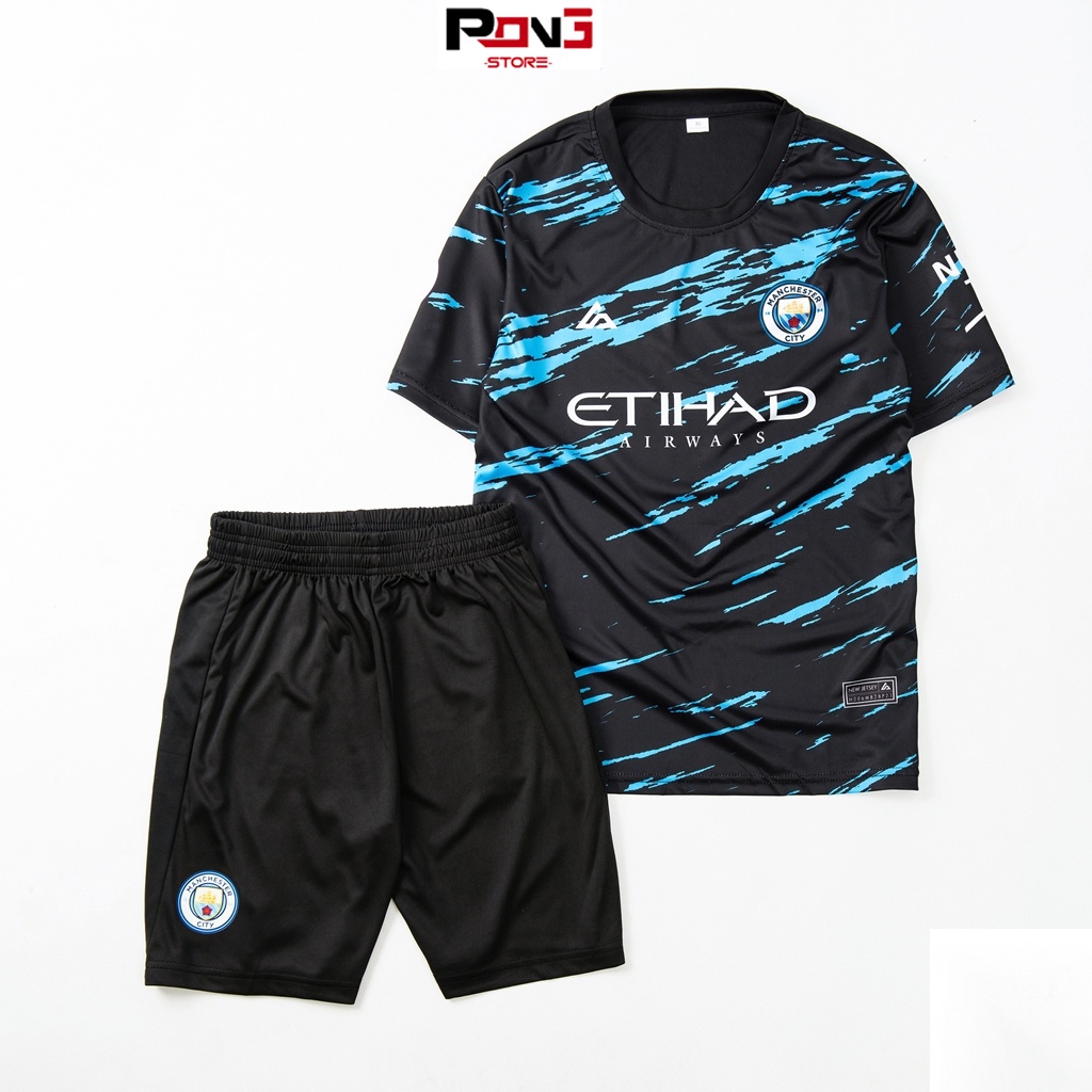 Bộ bóng đá nam, nữ chất thun lạnh  câu lạc bộ ManCity MC