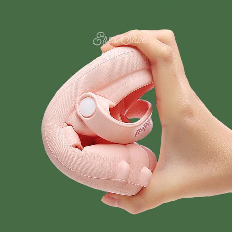 Oeggeo Dép lê EVA mềm chống trượt hình bàn chân khủng long cho bé
