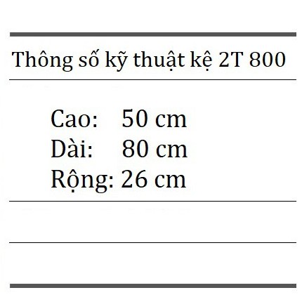 KỆ ĐỂ GIÀY DÉP 2 TẦNG 80 cm - Dài 80 x Cao 50cm