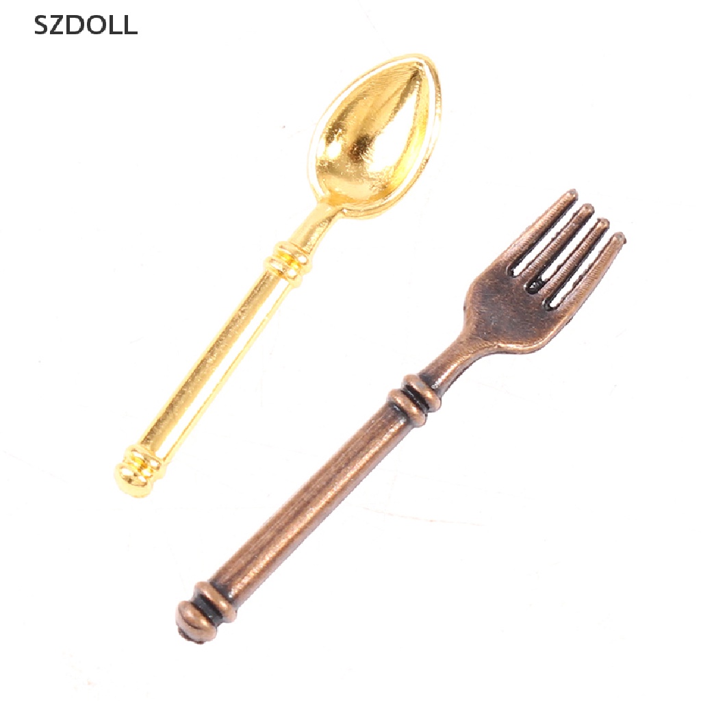 Bộ 9 mô hình dụng cụ ăn phong cách vintage trang trí nhà búp bê cho trẻ em vui chơi