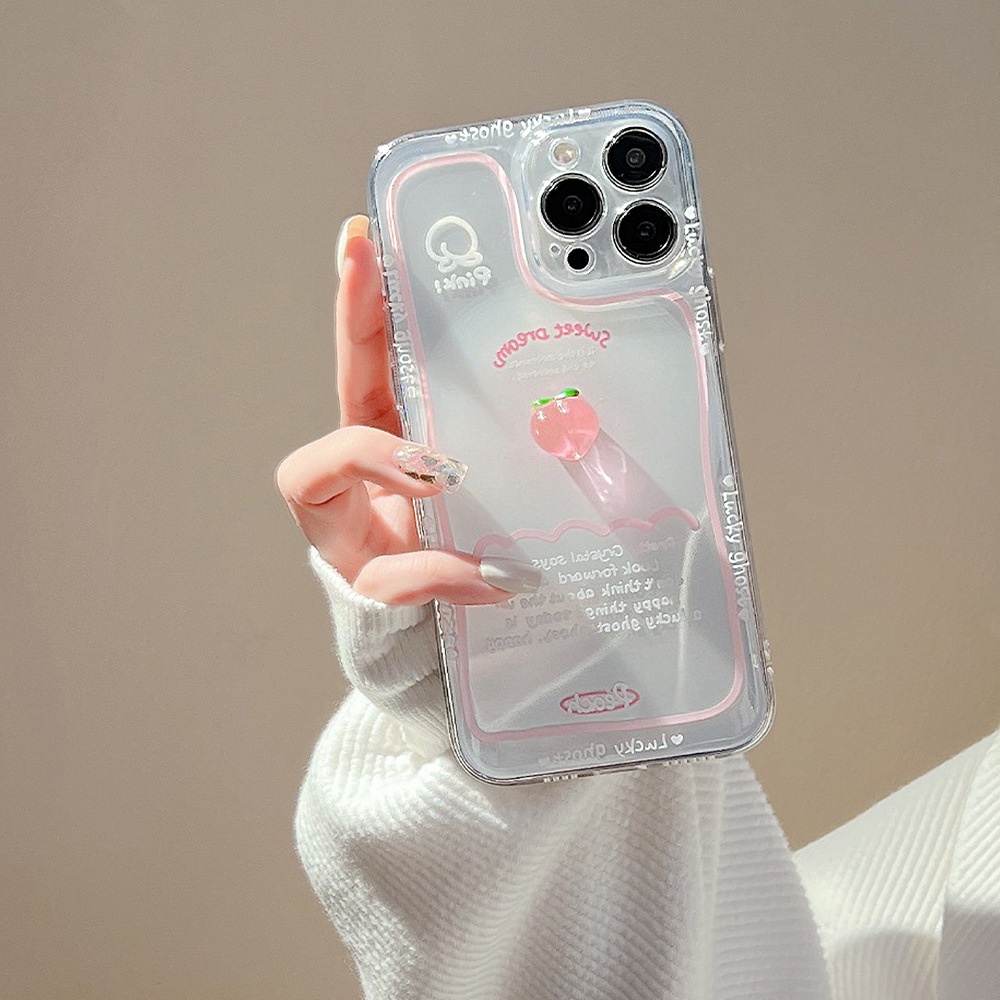 Ốp lưng iphone Ốp Lưng Quả Đào Dễ Thương Nhiều Mẫu Mã Cho Điện Thoại iPhone 13 12 11 Pro Max XR X XS Dinuo case-III