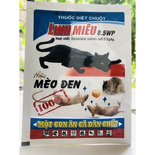 Combo 5 Gói * Linh miêu 0.5 WP 10G/gói - Diệt Chuột Hiệu Mèo Đen