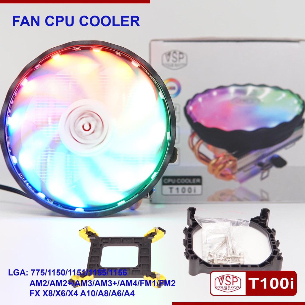 Fan CPU VSP COOLER MASTER T100i LED ( HÀNG MỚI )