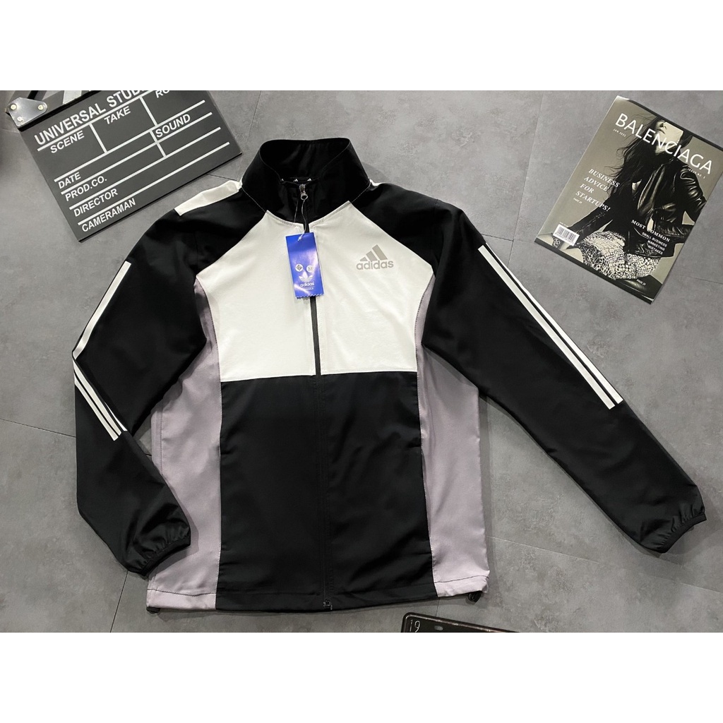 Áo Khoác Gió Nữ In Adidas Phối Màu Siêu Đẹp AK166