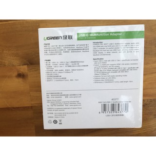 Cáp USB Type C To HDMI, Lan, Hub USB 3.0 Ugreen 40377