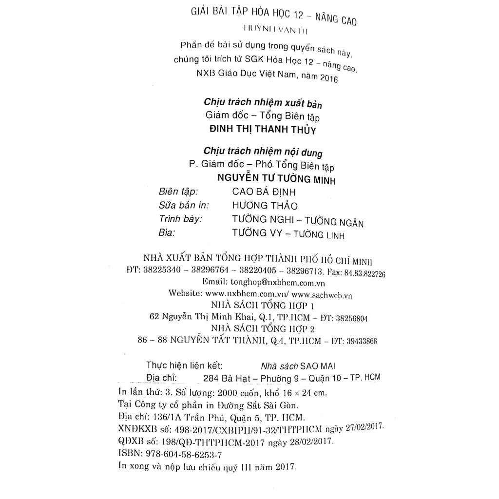 Sách - Giải Bài Tập Hóa Học Lớp 12 - Nâng Cao
