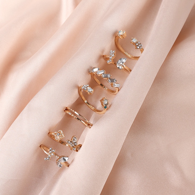 Bộ 7 nhẫn kiểu dáng vintage thời trang cho nữ