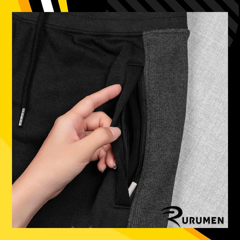 Quần Jogger Nam Thun Nỉ Rayman RURUMEN Quần Thun Nam Dài VNXK Cao Cấp Màu Đen, Xám Chuột - QB402