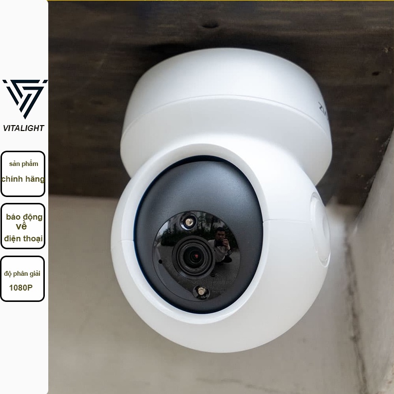 Camera wifi an ninh cảnh báo về điện thoại EZVIZ C6N 4Mb độ phân giải 2k có loa mic đàm thoại 2 chiều VITALIGHT