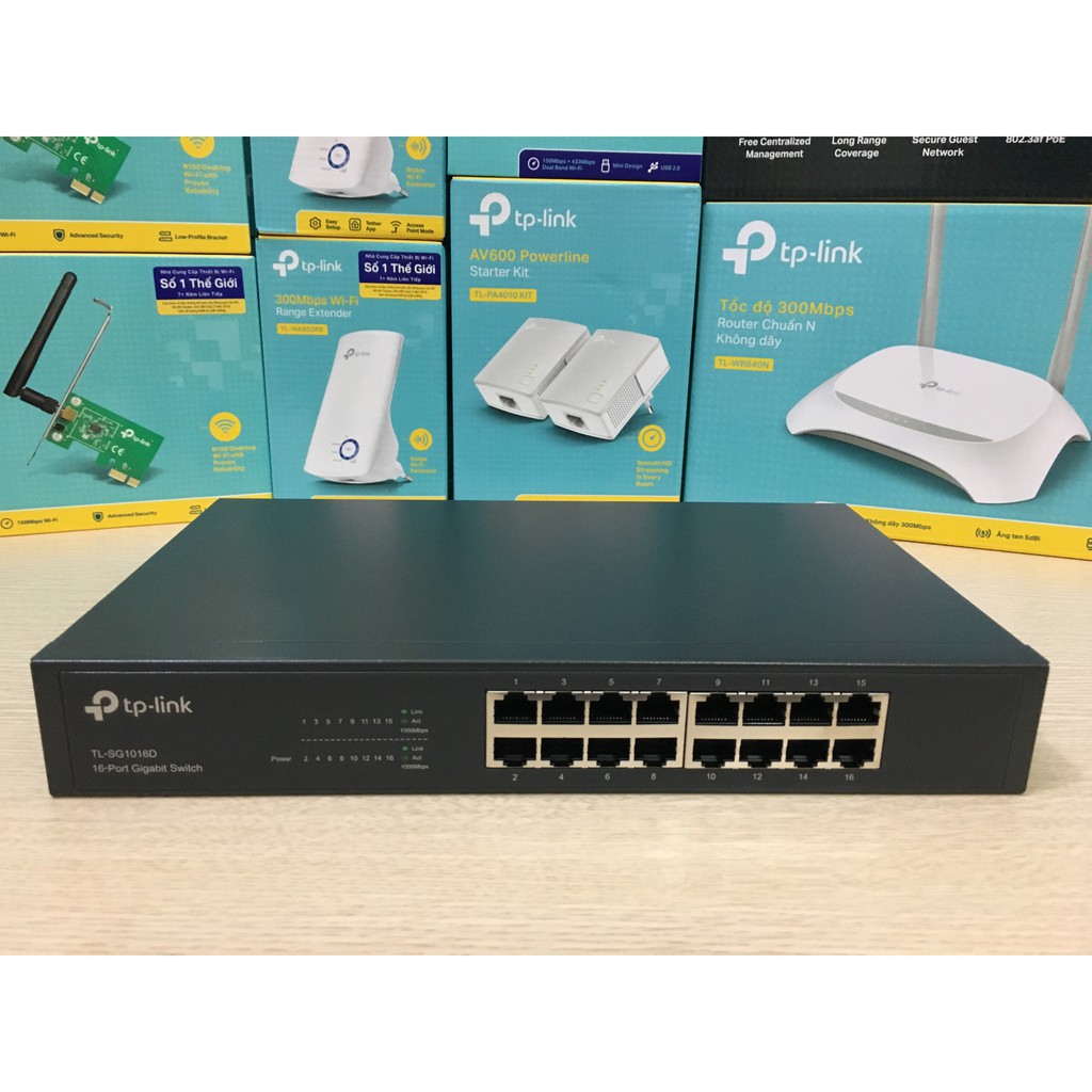 SWITCH TP-LINK TL-SG1016D 16 PORT GIGABIT DESKTOP/RACKMOUNT