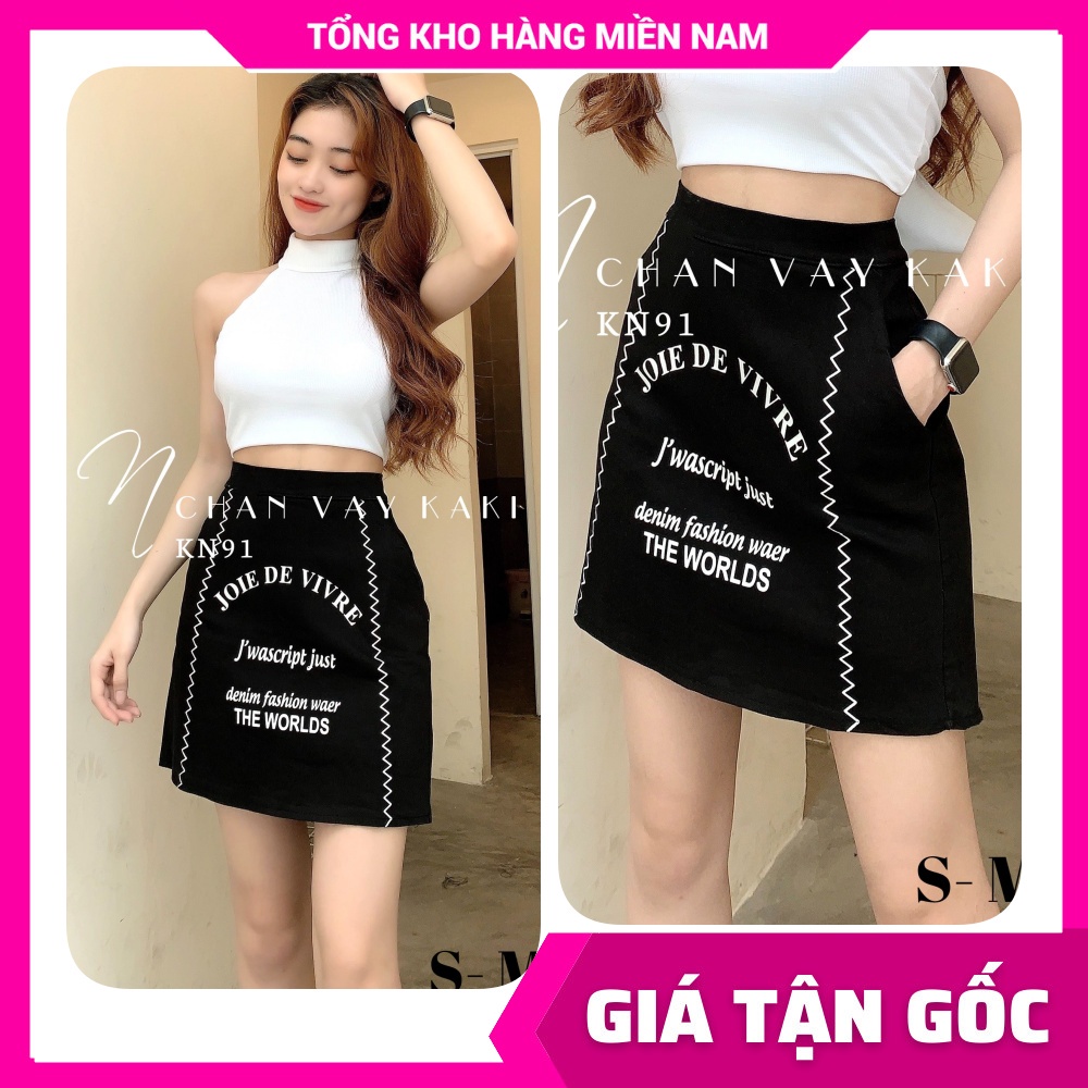 Chân váy ngắn nữ chất vải dày mềm co giãn phom ôm dáng phối kiểu dễ thương Quần váy kaki nữ