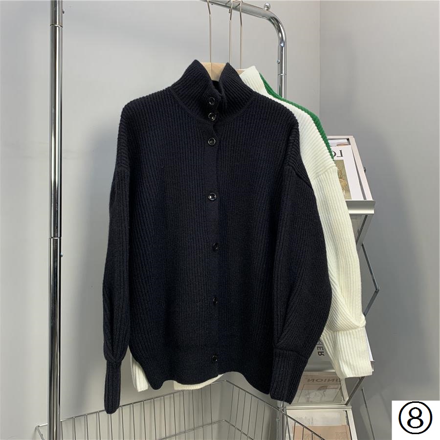 Áo Khoác Cardigan Dệt Kim Cổ Đứng Dáng Rộng Thời Trang Thu Đông 2022 Cho Nam