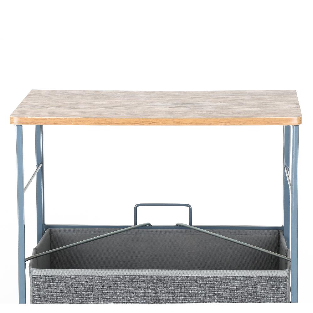 HomeBase STACKO Tủ vải 4 tầng khung thép THYME W45xH98xD30cm màu kem