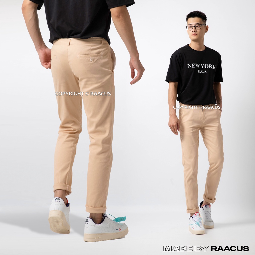 Quần dài nam kaki ống suông unisex đẹp RAACUSSTORE, quần baggy nam kaki dáng slimfit ulzzang-Q211