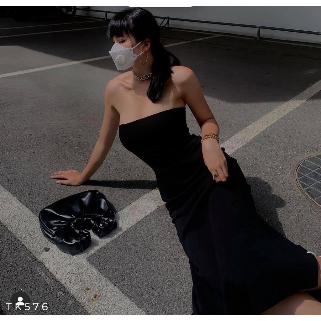 Đầm thun dáng ôm dài cúp ngực đuôi cá Emilyshop ulzzang