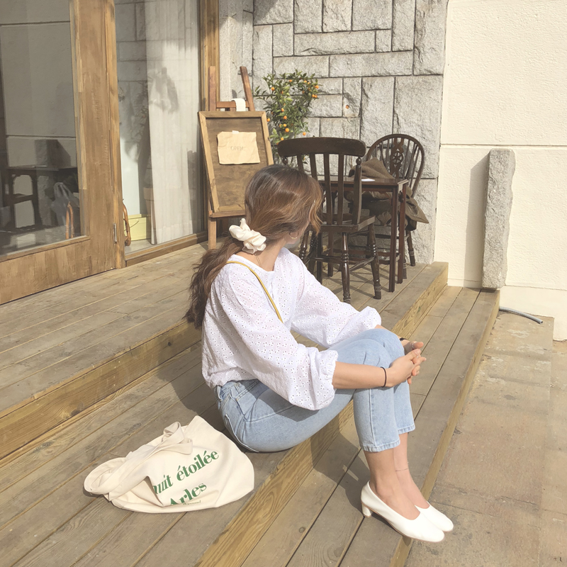 SUXI Áo Thun Nữ Dài Tay Cổ Tròn Thời Trang Hàn