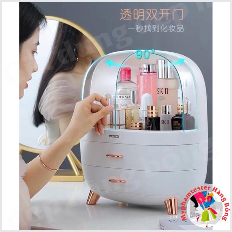 Tủ đựng mỹ phẩm để bàn, hộp đựng mỹ phẩm Ecoco chính hãng, đồ gia dụng thông minh tiện ích
