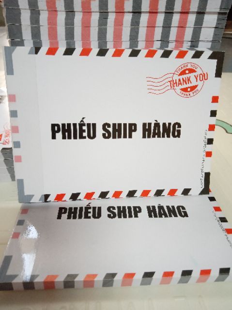 Phiếu ship hàng phong bì thư 1 liên khổ A6 100t/q