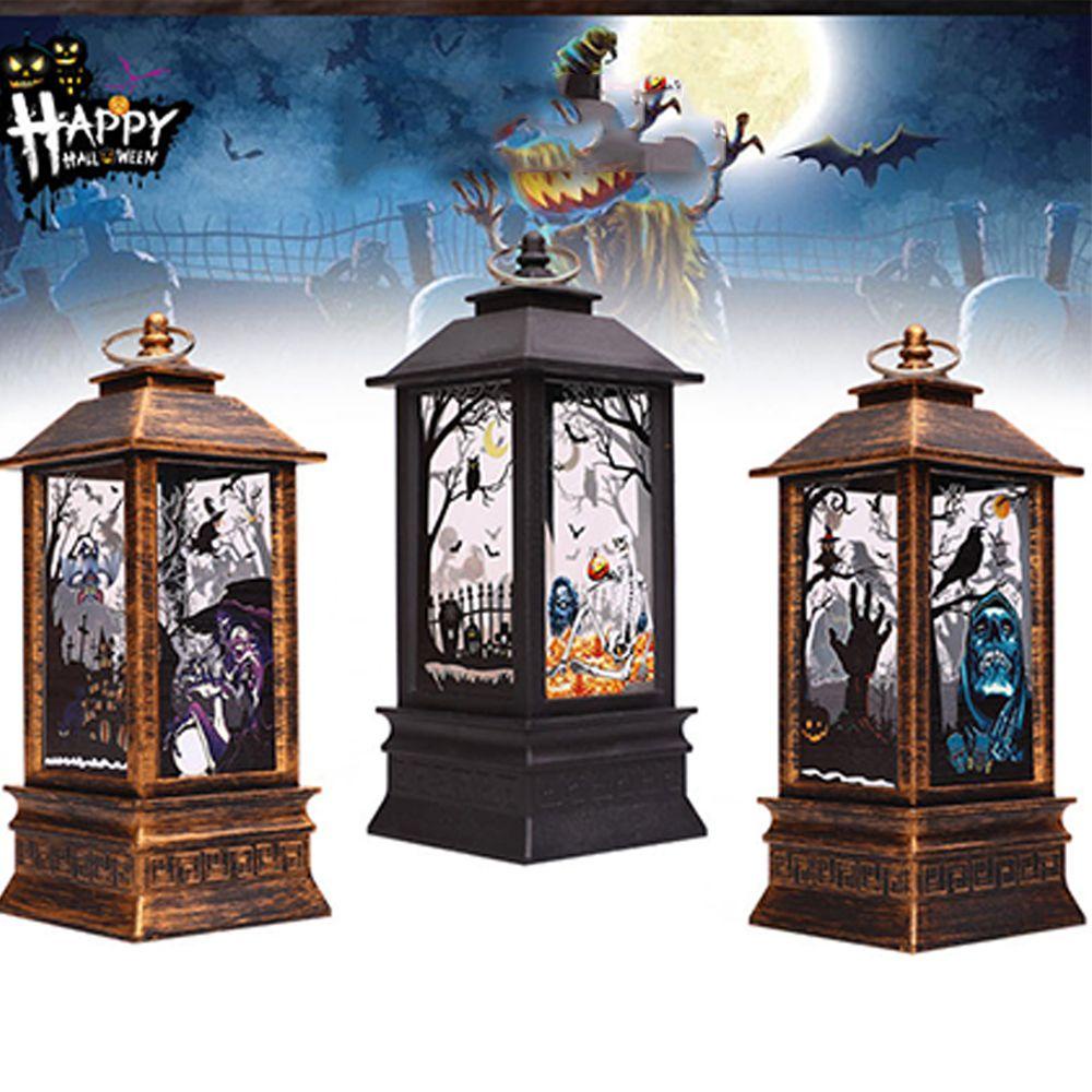 CONOPERY Đèn Lồng Hình Lâu Đài Bí Ngô Phù Thủy Trang Trí Halloween