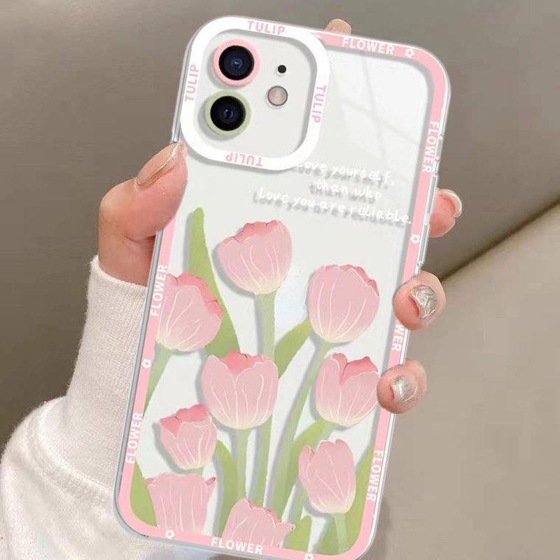 Ốp Điện Thoại Silicone Mềm Trong Suốt Chống Rơi In Họa Tiết Hoa Cho IPhone 13 12 11 Pro MAX X XR XS MAX 6 7 8 Plus
