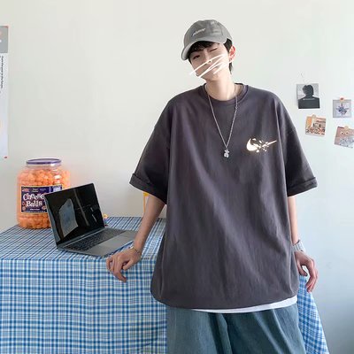 Áo Thun Ngắn Tay In logo Đơn Giản Thời Trang Cho Nam Nữ Size M-3XL