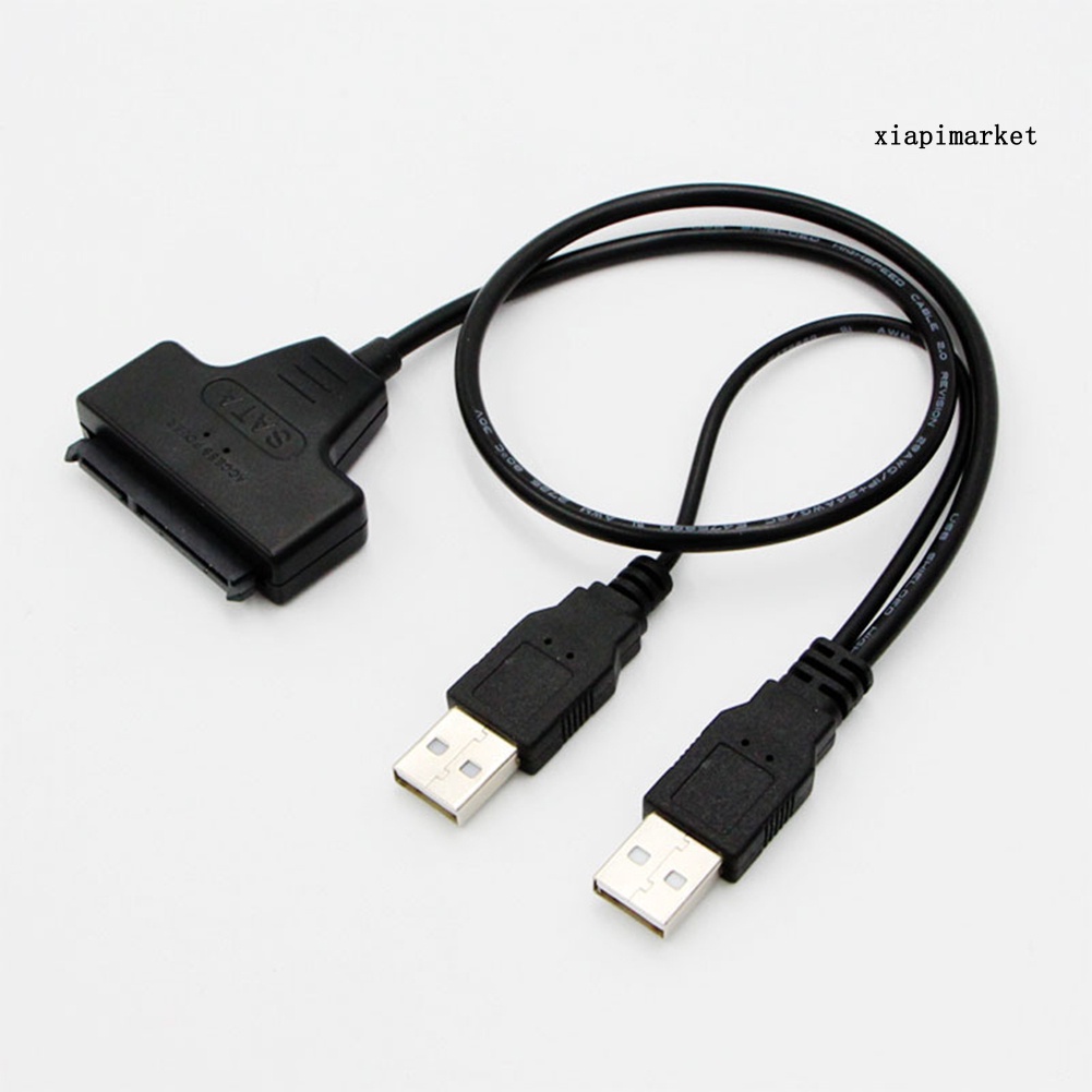 LOP_High Speed Dual USB 2.0 to SATA HDD Hard Disk Drive Converter Adapter Cable