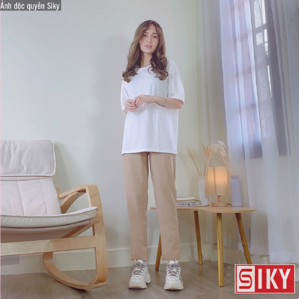 Quần đũi nữ baggy công, đũi hàn siêu mát - QD01