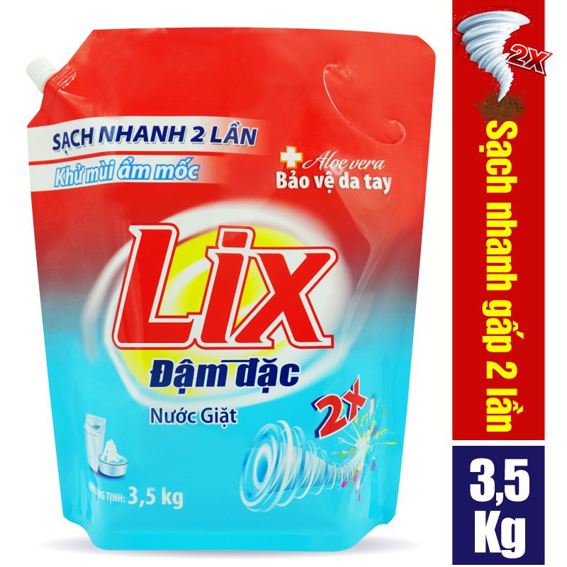 Túi nước giặt Lix đậm đặc hương hoa 3.5Kg (NG350)