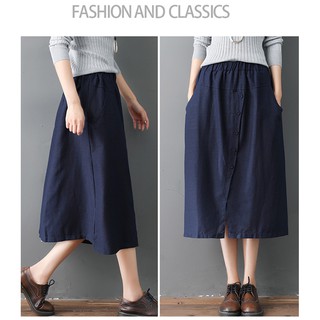 Chân váy basic vải cotton& linen