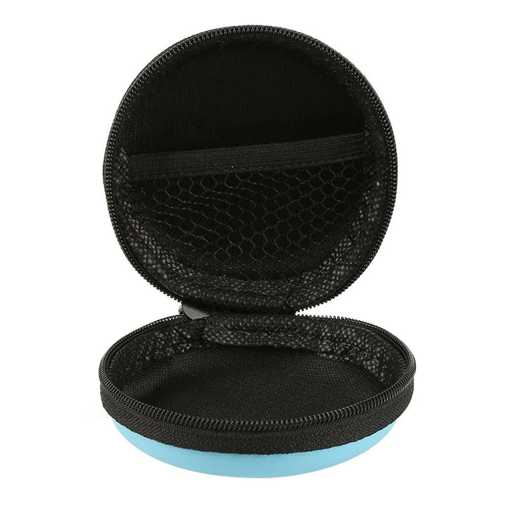Hộp Đựng Tai Nghe Bluetooth Không Dây Chống Sốc Hình Tròn Có Khóa Kéo Hiệu GLENES