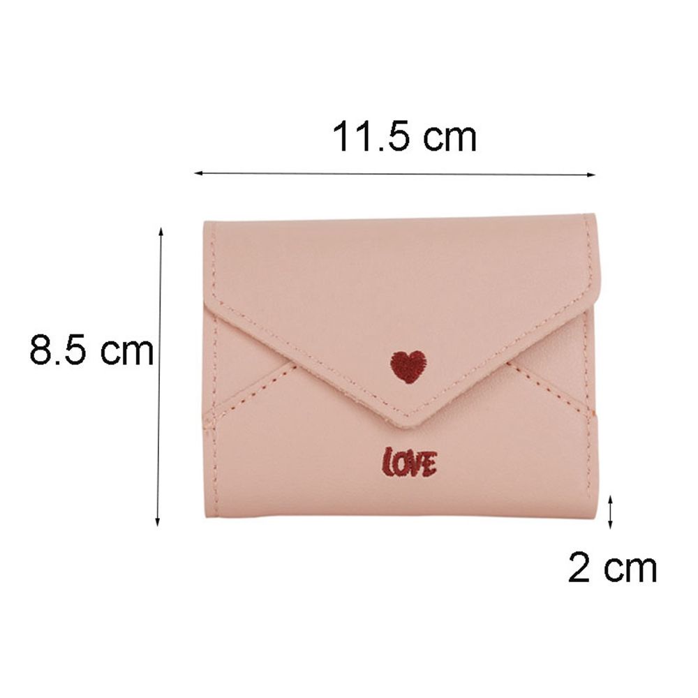 Ví Da Pu Gấp Gọn Hình Trái Tim Nhiều Màu Sắc Thời Trang Cho Nữ