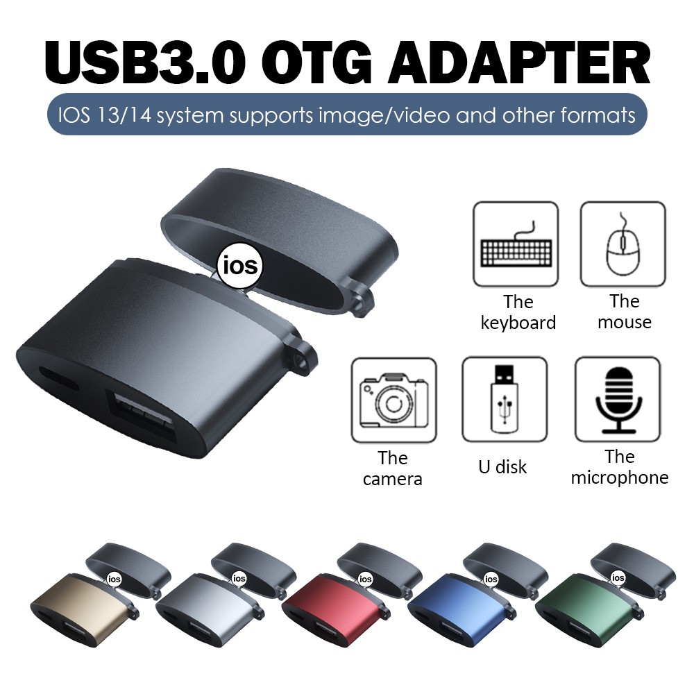 IPHONE Usb 3.0 Otg Tương Thích Với Máy Ảnh / Bàn Phím / Micro