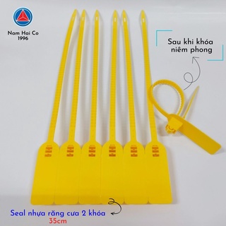 Set 100 Seal niêm phong dây dẹp 2 lõi khóa 35cm