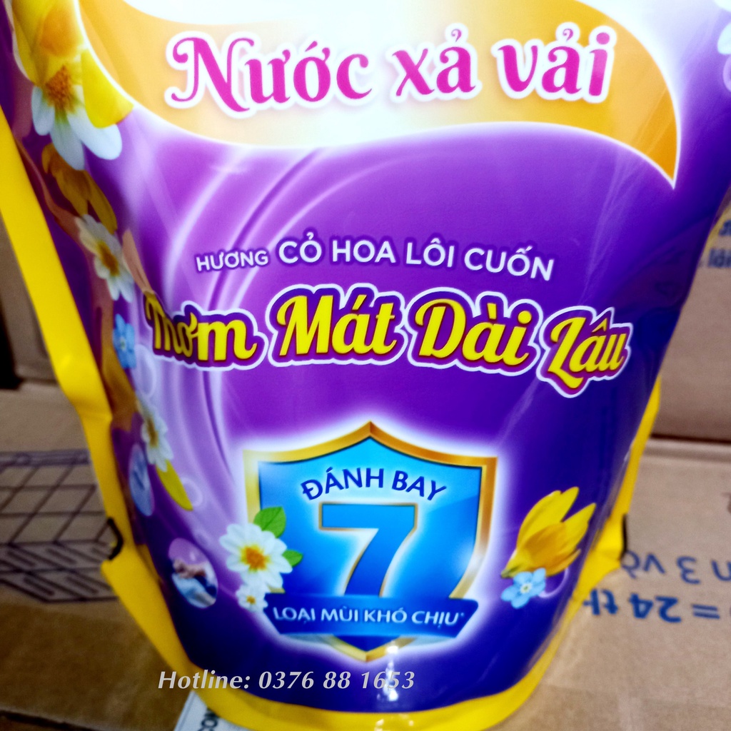 Nước xả vải surf túi 750ml cao cấp hương thơm cỏ hoa lôi cuốn