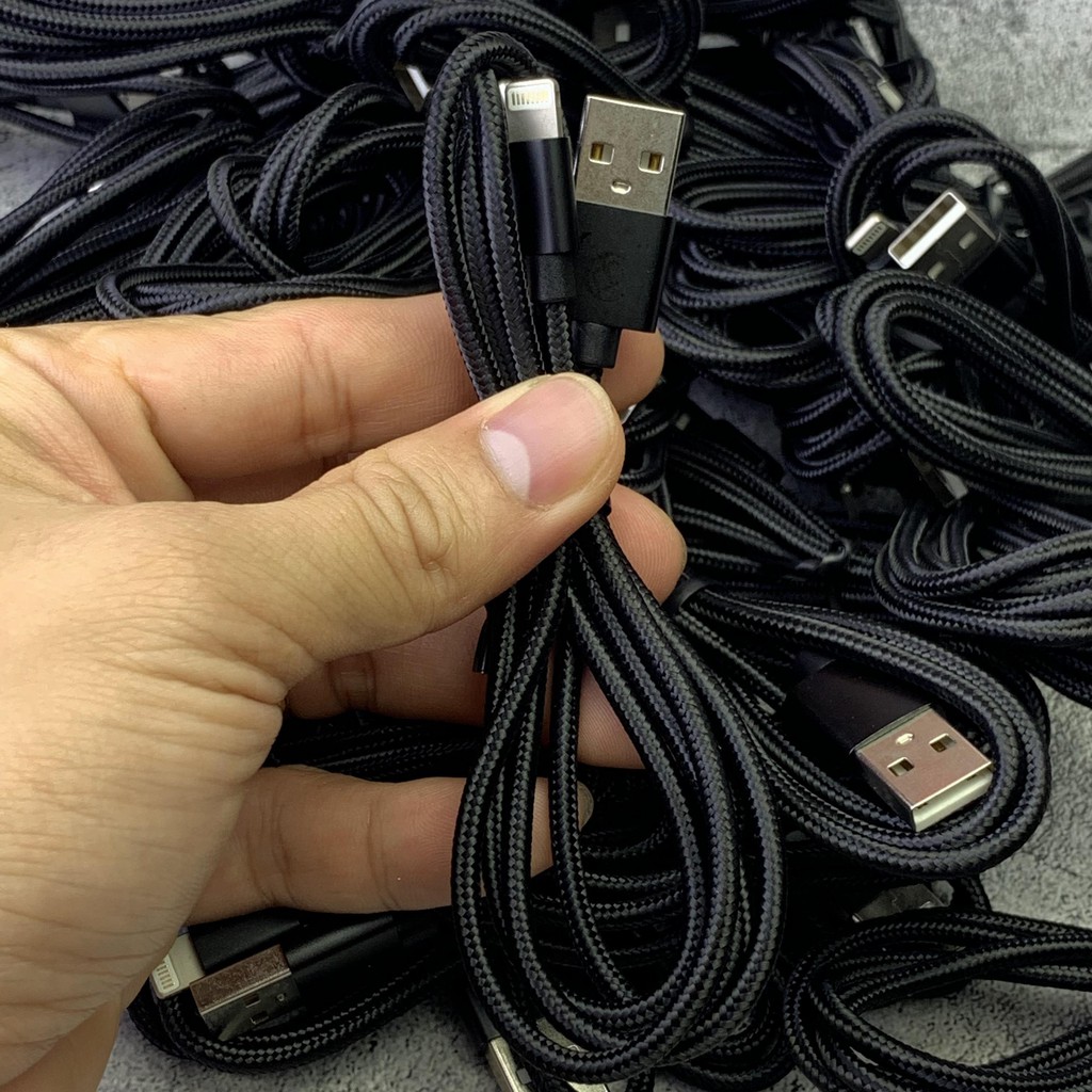 Cáp sạc Iphone bọc dù 1m