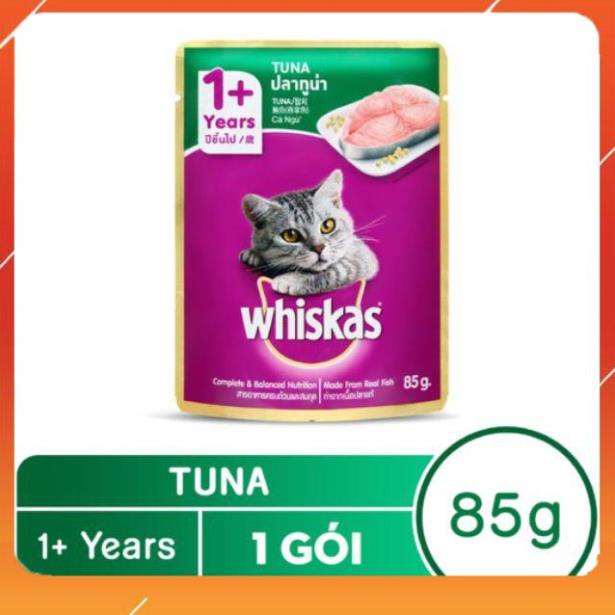 Pate cho mèo con, mèo lớn whiskas gói 85g - Pate mèo Whiskas đầy đủ chất dinh dưỡng