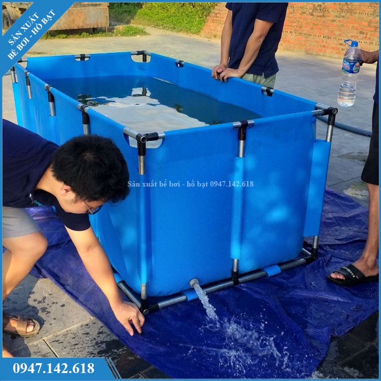 Bồn bạt nuôi cá, tank dưỡng cá KT 2x1.1x0.8m