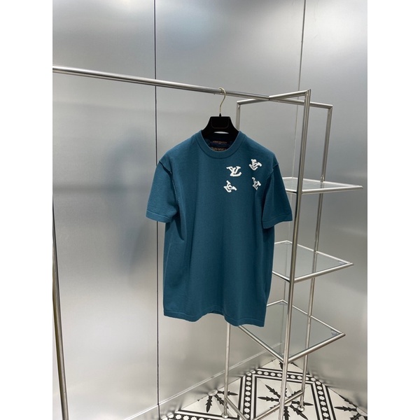 Áo len nữ dáng rộng tay ngắn thương hiệu Louis Vuitton LV cao cấp