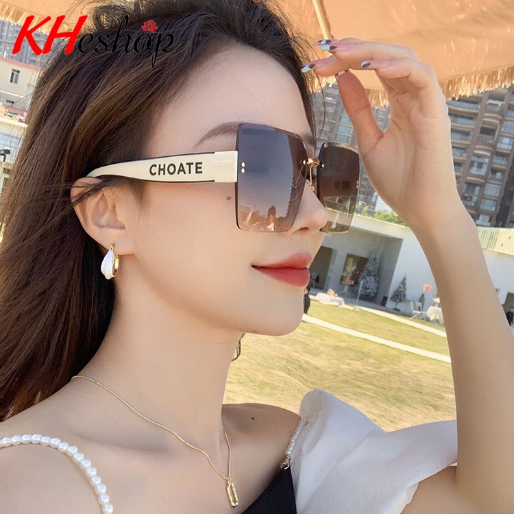 Kính mát thời trang không gọng, chống tia cực tím, tròng đa giác kim cương CHOATE mã Y87053