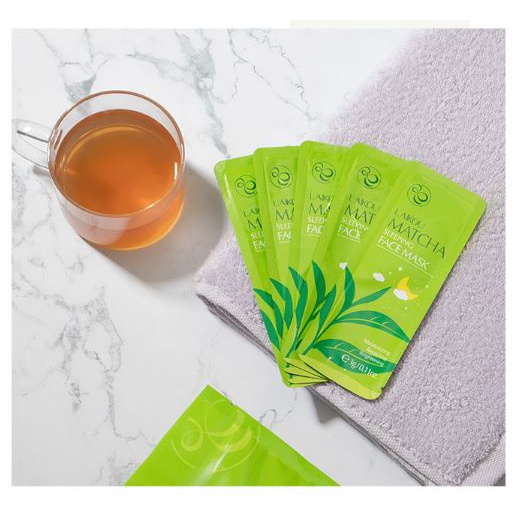 Túi 15 gói mặt nạ ngủ trà xanh Matcha LaiKou