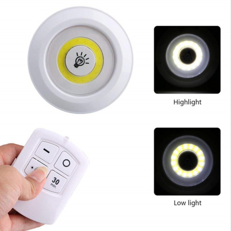 ⭐⭐Cực Hot⭐⭐Bộ 3 đèn led cảm ứng mini thông minh dán tường kèm điều khiển có hẹn giờ điều khiển từ xa