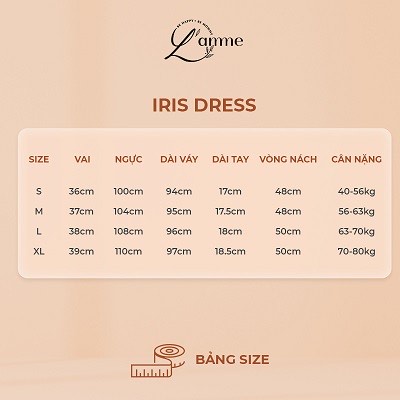 Đầm bầu công sở Iris Dress họa tiết kẻ caro dáng chứ A có cúc tiện lợi cho bé tuti thiết kế bởi LAMME