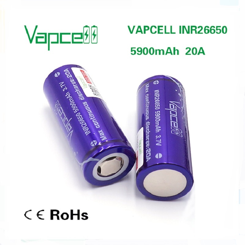 [P59] Pin sạc Vapcell 26650 3.7V 5900mAh 20A