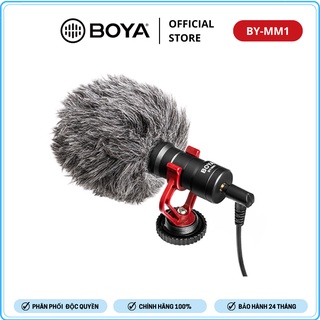 BOYA BY- MM1 - Mic thu âm cổng 3.5mm dành cho Điện thoại và Máy ảnh